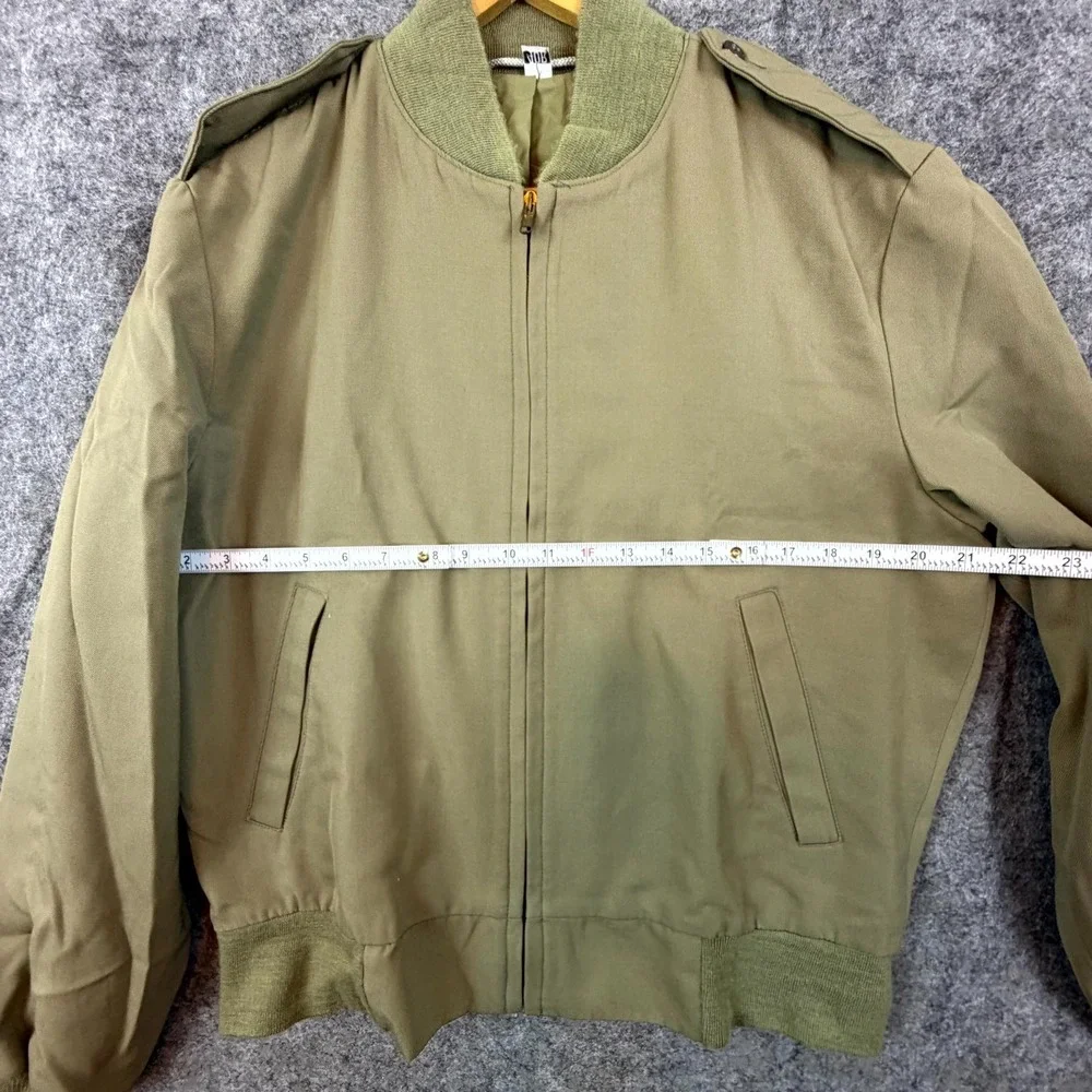 Vintage Blauer USMC Pewter 2246 Bomber Military Jacket Mens 40R Green Full Zip